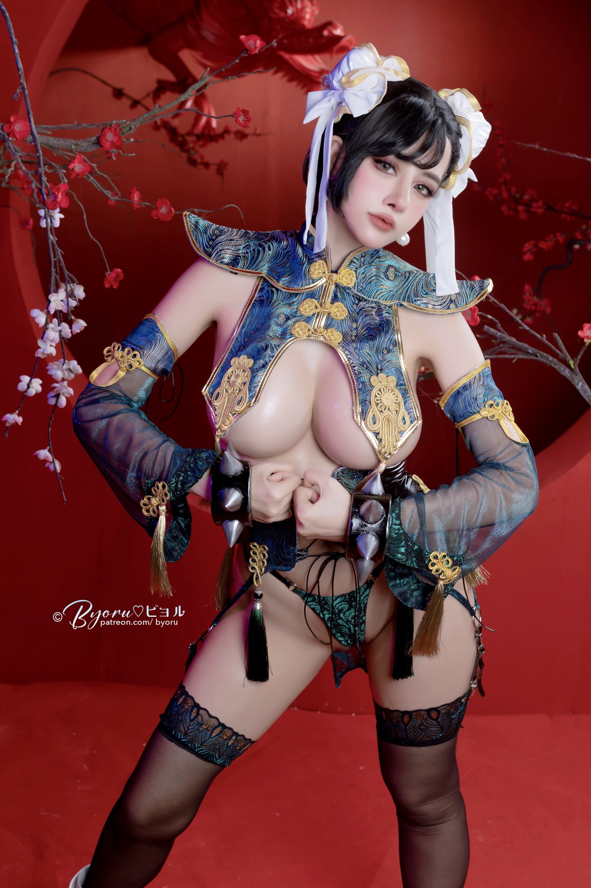 Качественный Cosplay 萝莉Byoru Chun-Li 春麗 роскошные сиськи