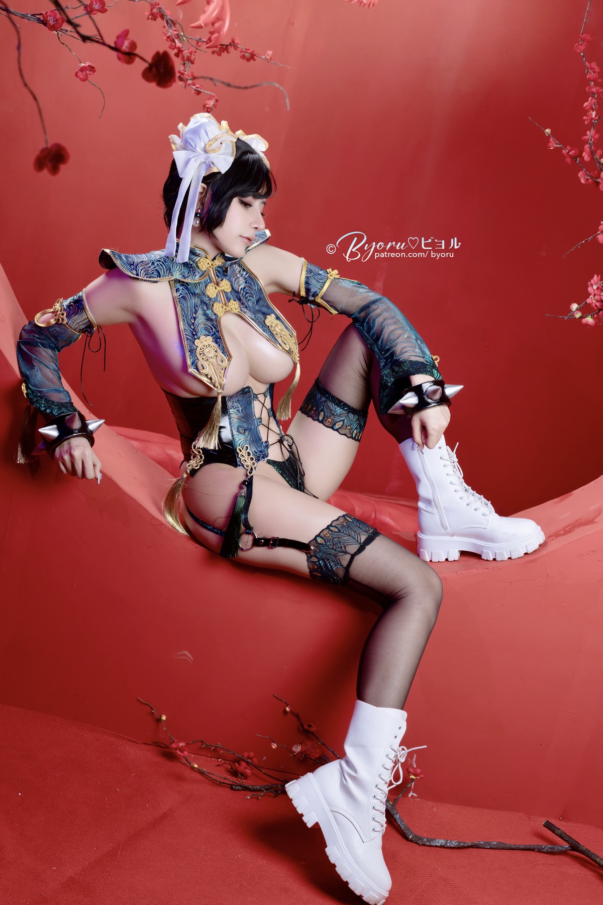 Секси Cosplay 萝莉Byoru Chun-Li 春麗 грудь